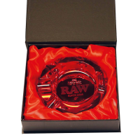 RAW Ruby Red Glass Ashtray