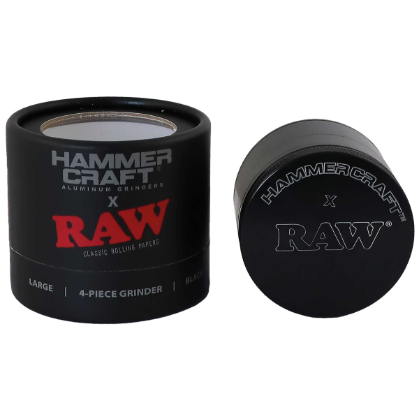 HAMMERCRAFT x RAW Aluminium Grinder 4-teilig Schwarz - Größe M