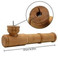 Calumet Totem Holzpfeife mit Aktivkohlefilter – 37 cm