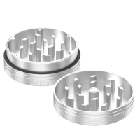 Californias Choice 2-Teiliger Aluminium Grinder Compton silber